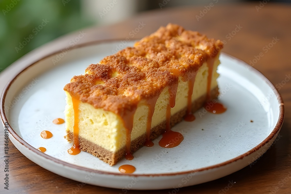 Caramel Drizzled Cheesecake with Crumbly Topping Caramel Drizzled Cheesecake with Crumbly Topping