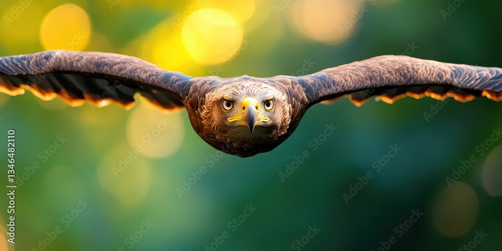 Obraz premium Mountain Eagle Banner