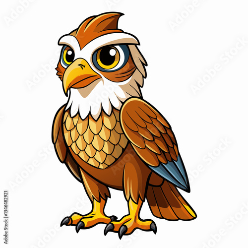 falcon cartoon isolated on white