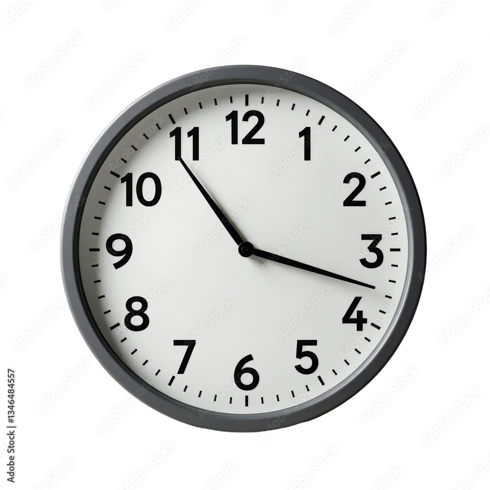 Wall Clock Showing 10:19, transparent background Wall Clock Showing 10:19, transparent background