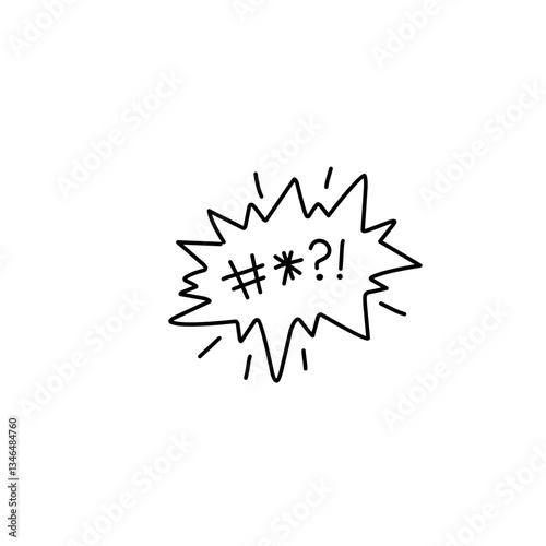 Swear word speech bubble