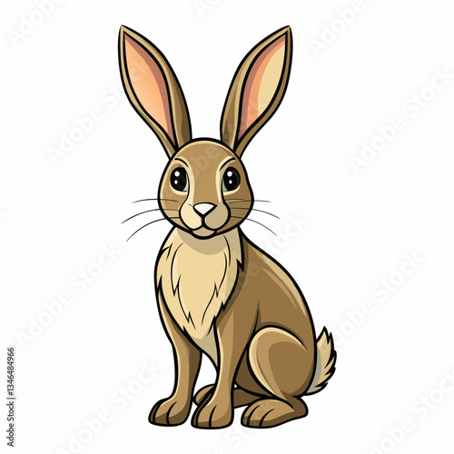 hare with a white background