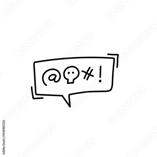 Swear word speech bubble