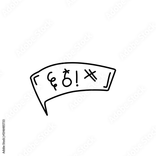 Swear word speech bubble