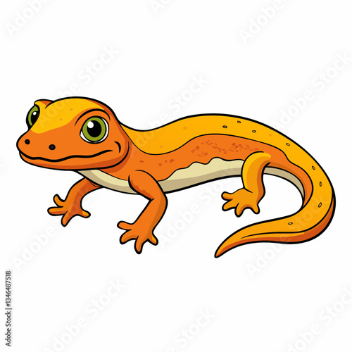 newt  on a white background
