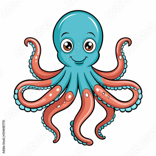 cartoon octopus vector illustration