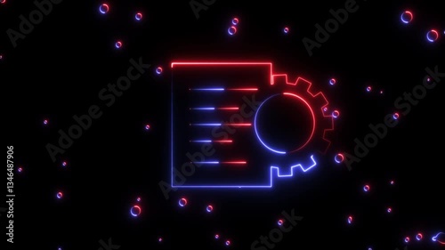 File document with screwdriver and wrench icon isolated on blue background. Adjusting, service, setting, maintenance, repair, fixing.