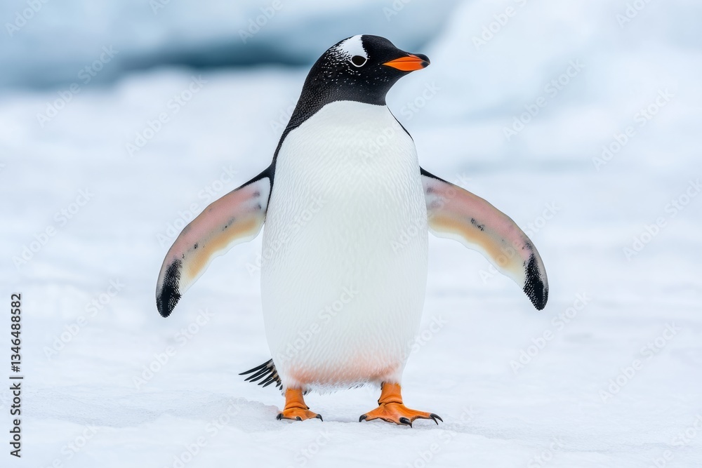 Fototapeta premium A group of lovely Antarctic penguins, with their round, plump bodies