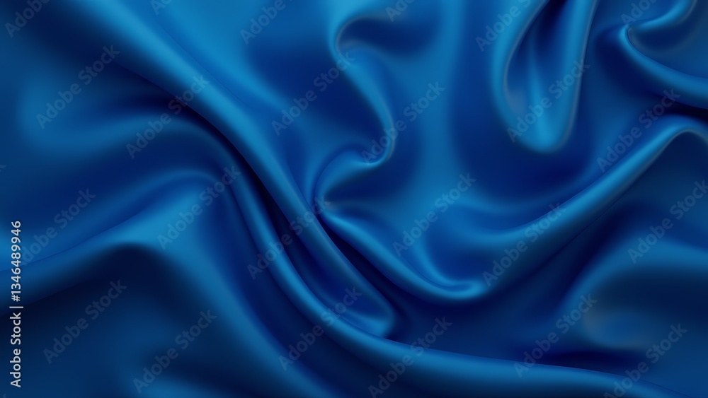 Obraz premium Elegant Blue Silk Fabric Abstract Texture