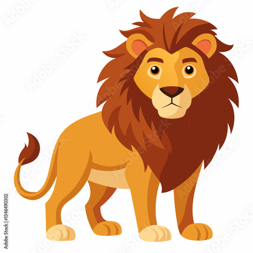 Un lion (Panthera leo) couché