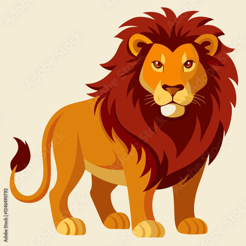 Un lion (Panthera leo) couché