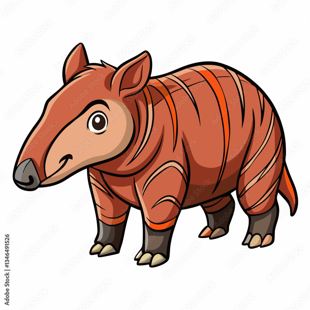 vector illustration of cartoon tapir vector illustration of cartoon tapir