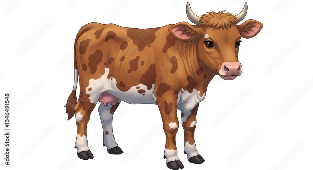 Isolated Brown Cow Isolated Brown Cow