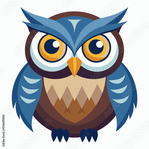 Grand hibou gris volant vers moi