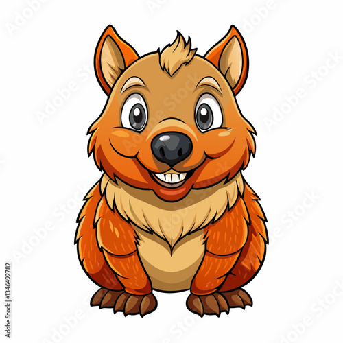 wombat cartoon vector