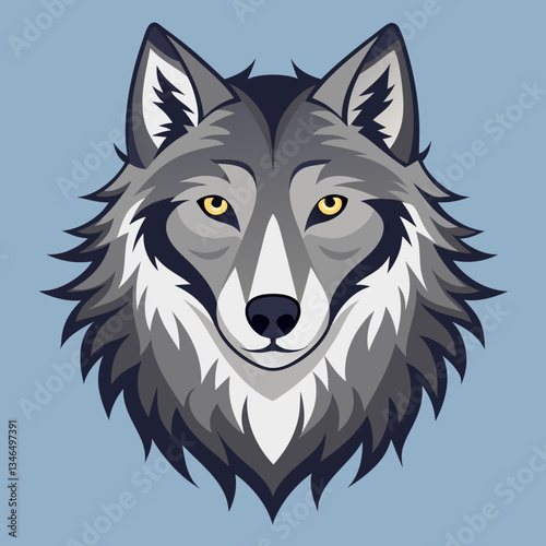 Loup gris, également connu sous le nom de loup des bois, qui vous regarde droit dans la forêt