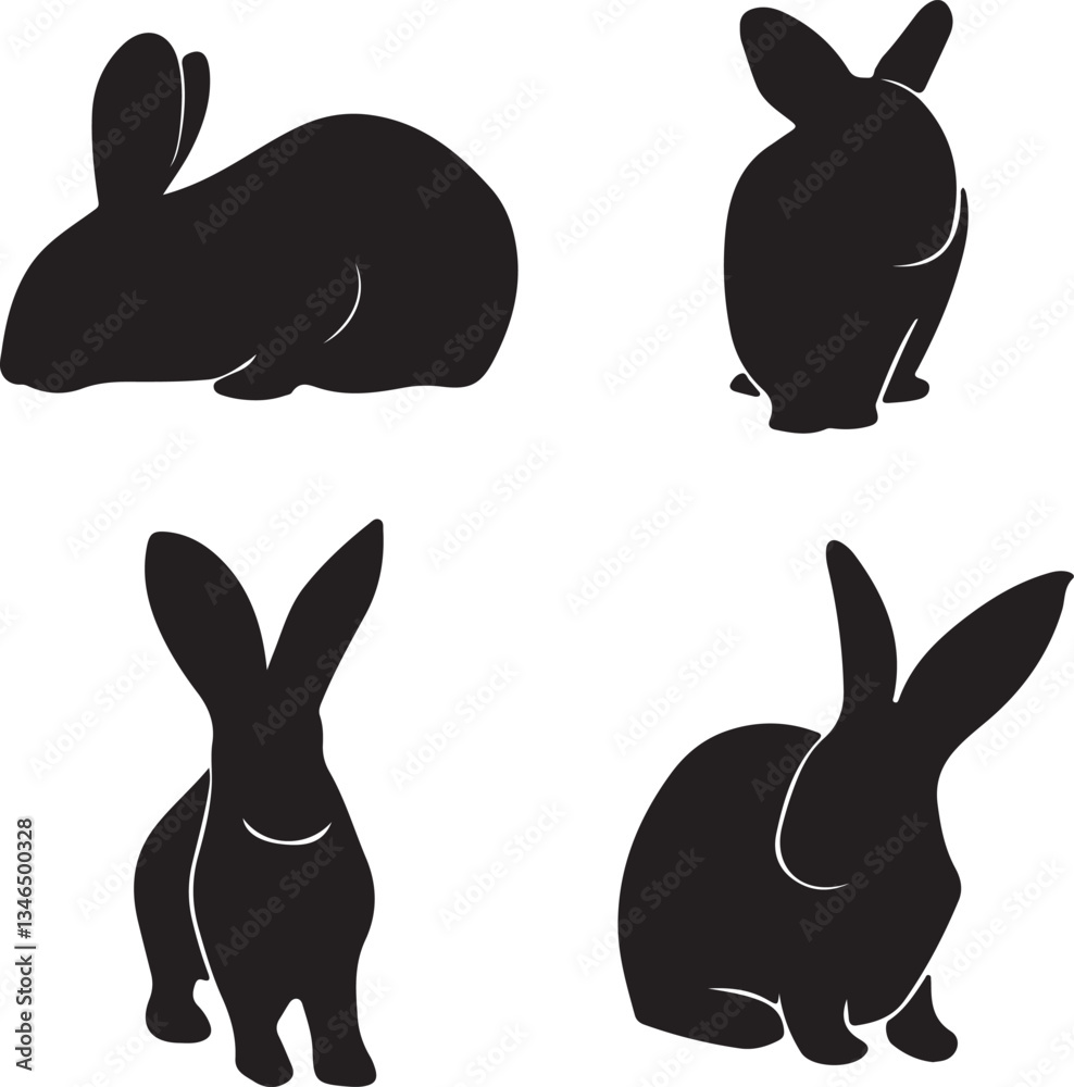 Fototapeta premium set of silhouettes of bird vector art background