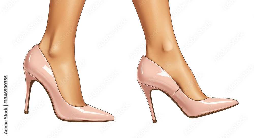 Isolated Pair of High Heel Shoes Isolated Pair of High Heel Shoes