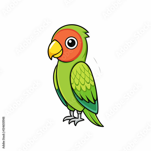 lovebird on white background