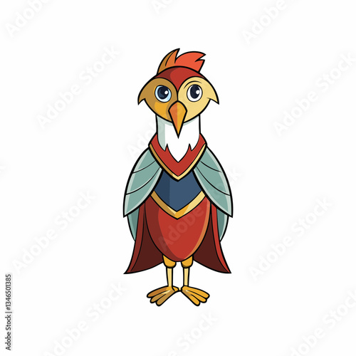 cartoon merlin on white background