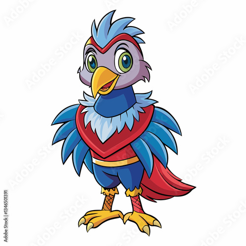 cartoon merlin on white background
