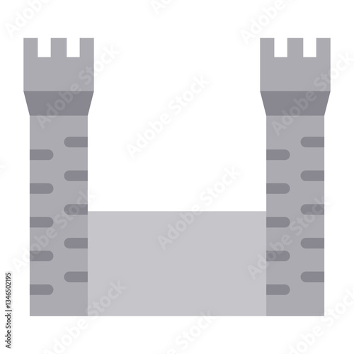 Castle Tower Vector Design Icon Style