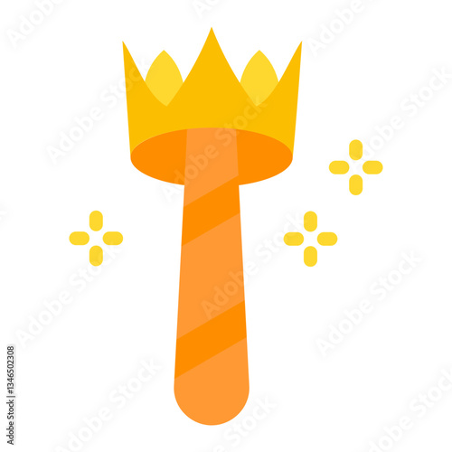 Kingdom Wand Vector Design Icon Style