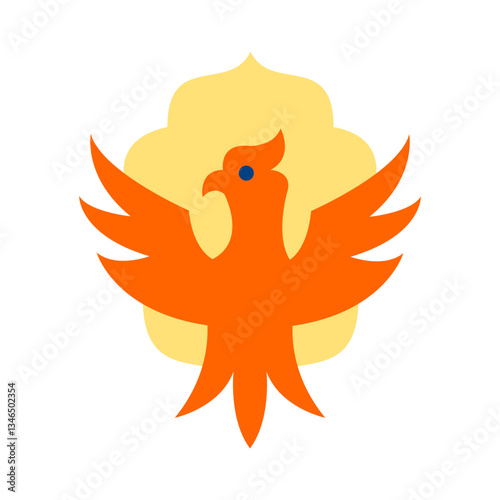 Royal Phoenix Vector Design Icon Style
