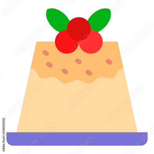 Cheesecake Vector Design Icon Style
