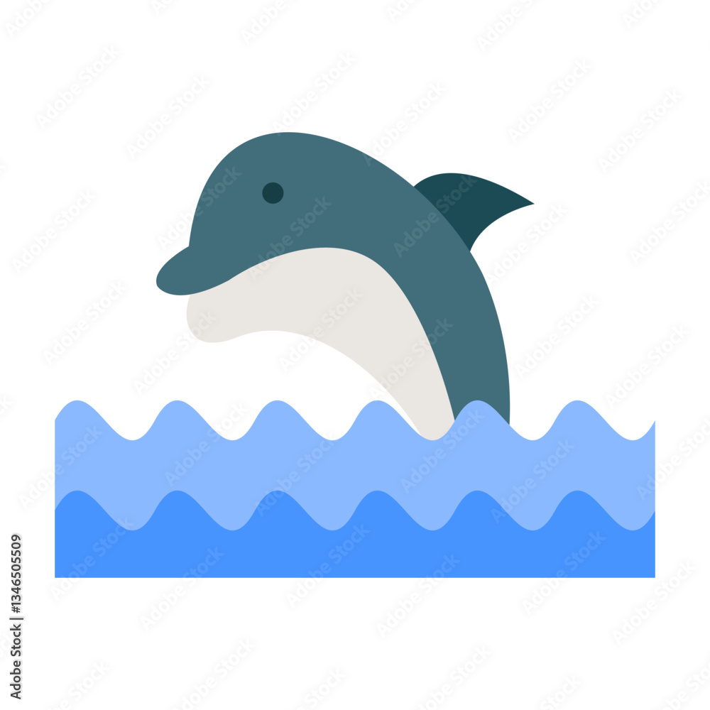 Fototapeta premium Whale Vector Design Icon Style