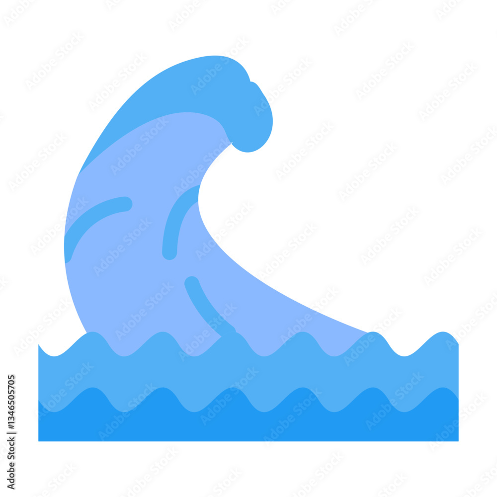Tidal Wave Vector Design Icon Style Tidal Wave Vector Design Icon Style