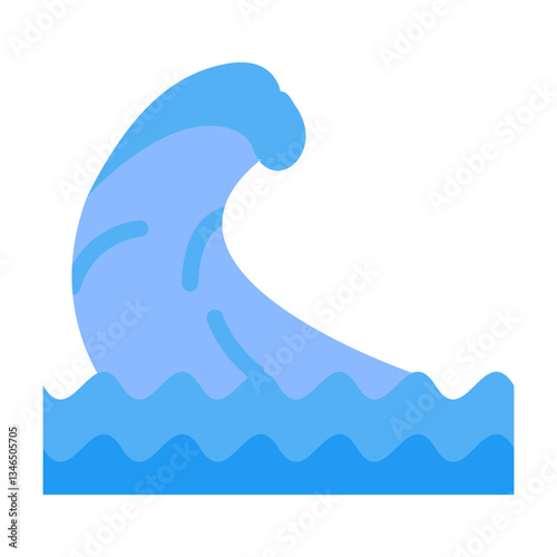 Tidal Wave Vector Design Icon Style