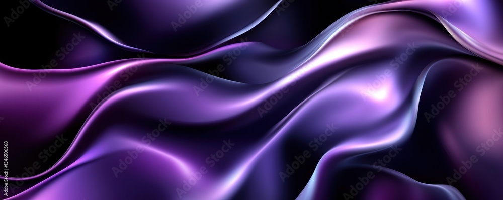 Obraz premium Abstract purple and pink flowing silk fabric.