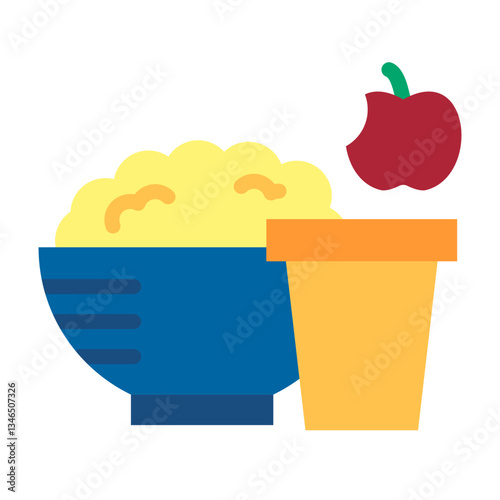 Breakfast prep Vector Design Icon Style