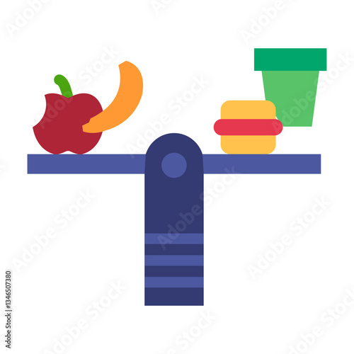 Balanced plate Vector Design Icon Style