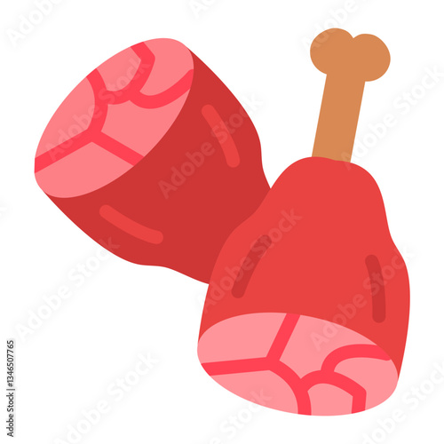 Lamb leg Vector Design Icon Style