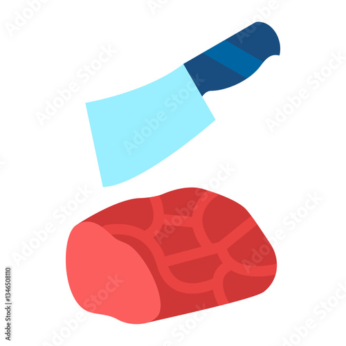 Cutting meat Vector Design Icon Style