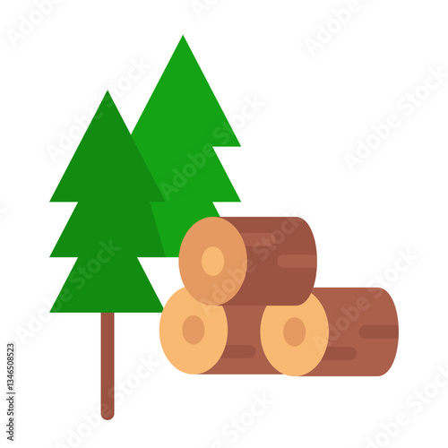 Timber industry Vector Design Icon Style