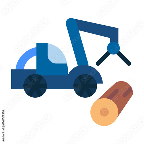 Wood harvesting Vector Design Icon Style