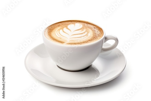 Cup cappuccino coffee saucer.