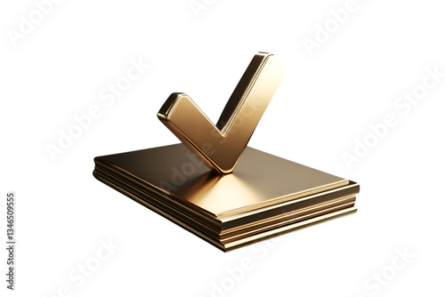 3d check mark on transparent background