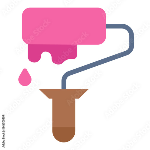 Paint Roller Vector Design Icon Style