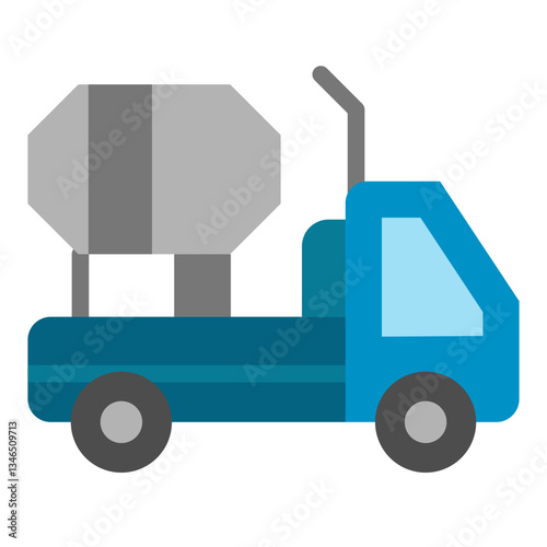Cement Truck Vector Design Icon Style