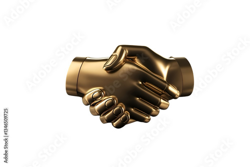 handshake sticker on transparent background
