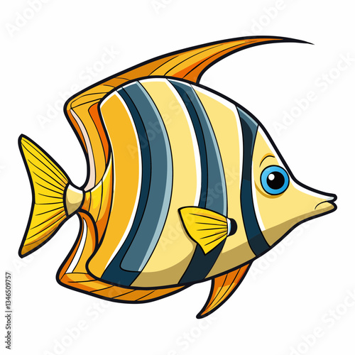 vector illustration of an angelfish