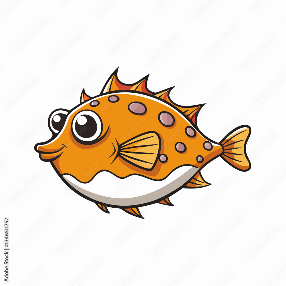 Obraz premium vector illustration of a cowfish