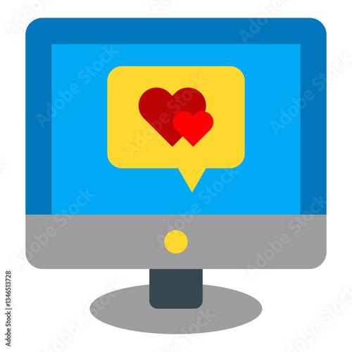 Online Dating Vector Design Icon Style