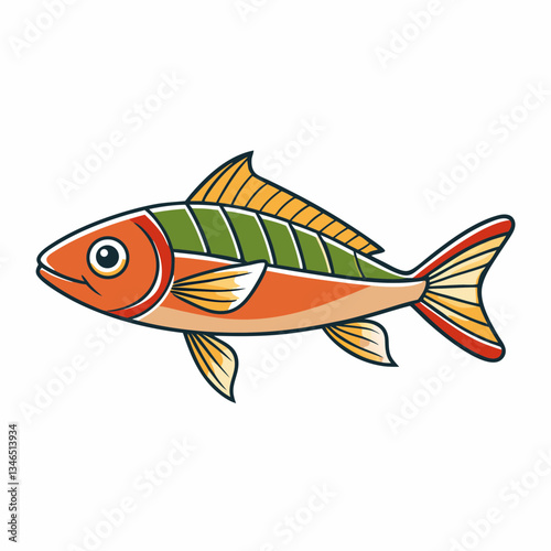 oscar fish on a white background