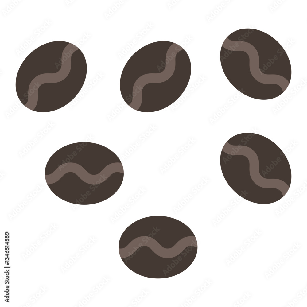 Fototapeta premium Black Beans Vector Design Icon Style