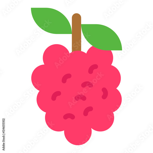 Raspberries Vector Design Icon Style